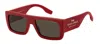 Marc Jacobs Rectangle-frame Sunglasses In Red