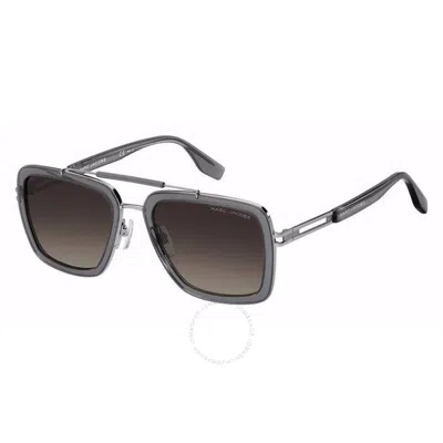 Marc Jacobs Brown Shaded Navigator Men's Sunglasses Marc 674/s 0kb7/ha 55 In Gray
