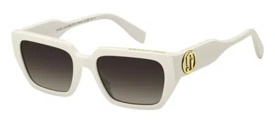 Marc Jacobs Brown Shaded Rectangular Ladies Sunglasses Marc 809/s 0szj/ha 54 In White