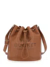 Marc Jacobs 'the Bucket' Brown Crossbody Bag With Embossed Logo On The Front In Brown