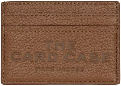 Marc Jacobs Brown 'the Leather Card Case' Card Holder In 212 Argan Oil