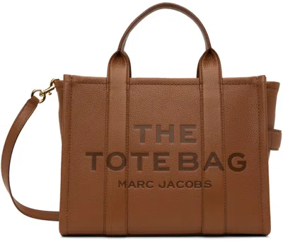 MARC JACOBS BROWN 'THE LEATHER MEDIUM TOTE BAG' TOTE