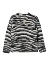 Marc Jacobs Zebra-patterned Jumper In Wool Blend Women In Black