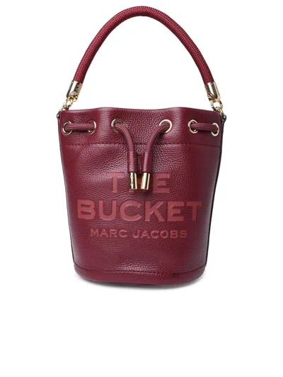 Marc Jacobs Bucket' Burgundy Leather Bag In Bordeaux