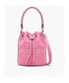 Marc Jacobs The Grained Leather Bucket Bag In Pink