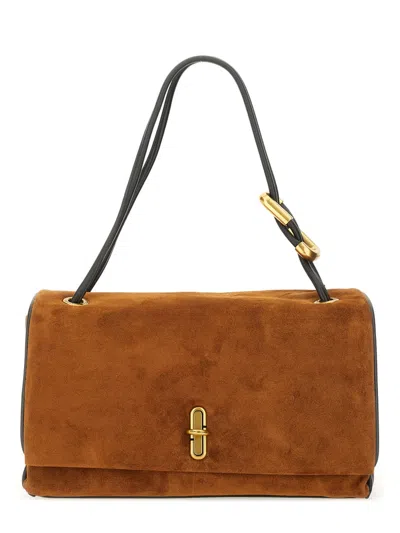 Marc Jacobs Buff Suede Shoulder Bag In Brown