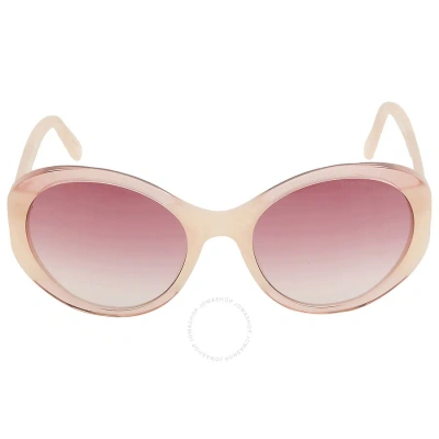 Marc Jacobs Burgundy Gradient Oval Ladies Sunglasses Marc 520/s 0ng3 56 In Burgundy / Ink / Peach / Pink