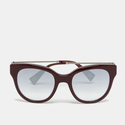 Pre-owned Marc Jacobs Burgundy Mirrored Gradient Marc 165/s Cat Eye Sunglasses