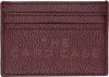 Marc Jacobs Burgundy 'the Leather Card Case' Card Holder In Red