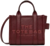 MARC JACOBS BURGUNDY 'THE LEATHER MINI TOTE BAG' TOTE