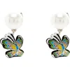Marc Jacobs Butterfly Faux Pearl Drop Earrings In Multi