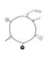 Marc Jacobs Button Charm Bracelet In Silver
