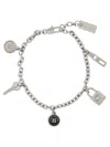 Marc Jacobs Button Charm Bracelet In Silver
