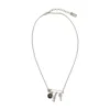 Marc Jacobs Button Charm Necklace In Silver