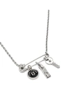 Marc Jacobs Button Charm Pendant Necklace In Metallic