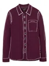 Marc Jacobs Button-down Knitted Top In Purple