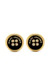 Marc Jacobs Button-shaped Stud Earrings In Black
