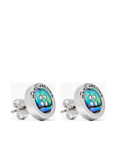 Marc Jacobs Button Earrings In Silver