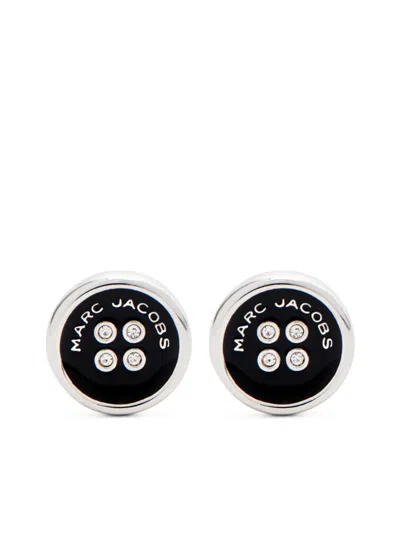 Marc Jacobs Button Earrings In Silver