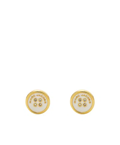 MARC JACOBS MARC JACOBS THE BUTTON EMBELLISHED EARRINGS