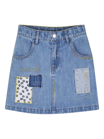 Marc Jacobs Kids' Button-fastening Denim Skirt In Blue