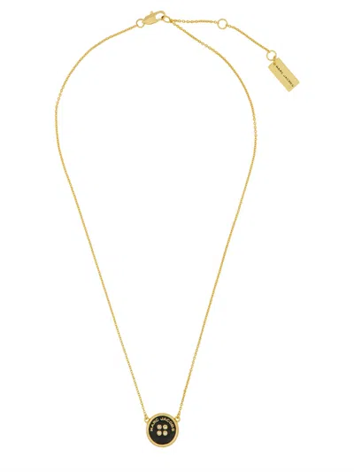 Marc Jacobs "button Pendant" Necklace In Multicolour