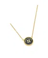 Marc Jacobs Adjustable Chain Button Pendant Necklace In Yellow