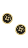 Marc Jacobs Button-shaped Stud Earrings In Black