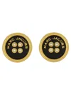 Marc Jacobs Button-shaped Stud Earrings In Black