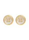 Marc Jacobs The Button Crystal-embellished Stud Earrings In Gold