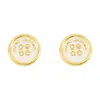 Marc Jacobs The Button Crystal-embellished Stud Earrings In Gold