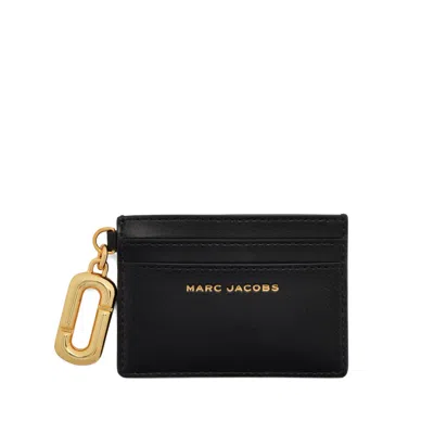 Marc Jacobs Calf Leather Card Case In Black