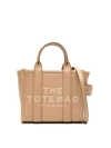 Marc Jacobs Light Brown The Leather Mini Tote Bag In Brown