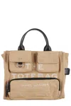 Marc Jacobs Camel Cotton Medium Tote With Leather Accents In Neutral