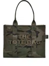 Marc Jacobs Camouflage Jacquard Medium Tote With Versatile Carrying Options In Green