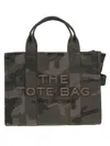 Marc Jacobs Camouflage Jacquard Medium Tote With Versatile Carrying Options In Brown