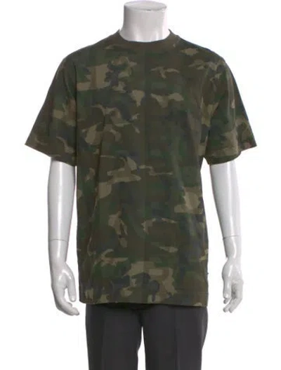 Pre-owned Marc Jacobs Camouflage Print Crew Neck T-shirt In Green