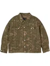 Marc Jacobs Camouflage-print Denim Trucker Jacket In Green