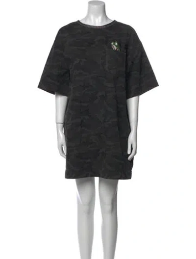 Pre-owned Marc Jacobs Camouflage Print Knee-length Dress In Gray