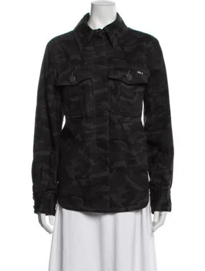 Pre-owned Marc Jacobs Camouflage Print Utility Jacket In Grey