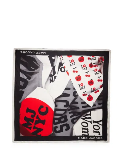 Marc Jacobs Canal St Silk Scarf In Multi