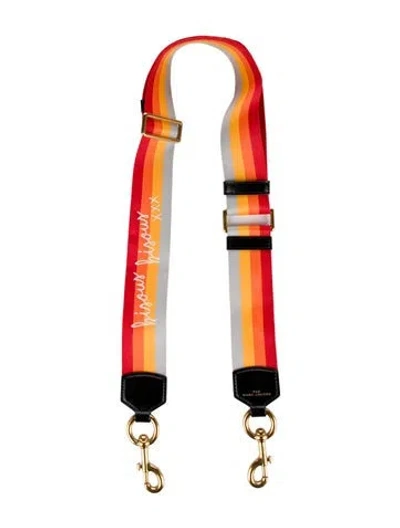 Pre-owned Marc Jacobs Canvas Bag Strap In Orange