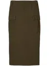 Marc Jacobs Cargo-pocket Canvas Midi Skirt In Green