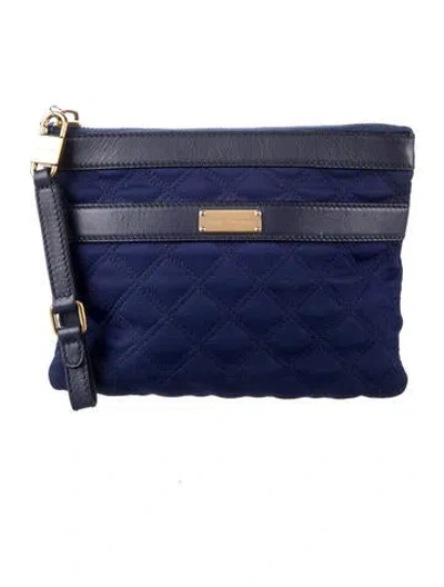 Pre-owned Marc Jacobs Canvas Clutch In Blue