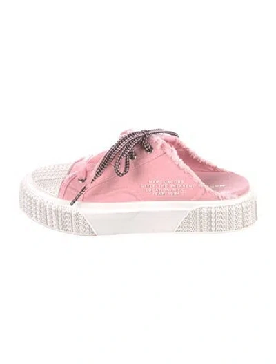 Pre-owned Marc Jacobs Canvas Colorblock Pattern Sneakers In Pink