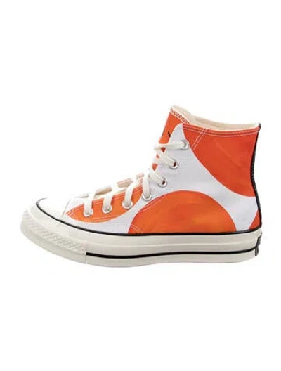Pre-owned Marc Jacobs Canvas Graphic Print Sneakers In Orange