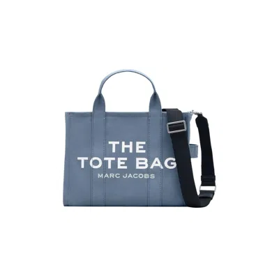 Pre-owned Marc Jacobs Canvas Medium Tote Bag 'blue Shadow' | Women's Size Onesize