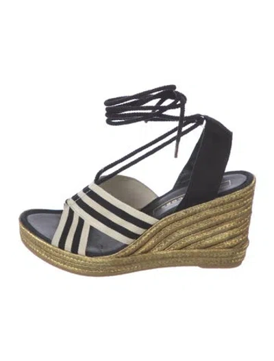 Pre-owned Marc Jacobs Canvas Printed Espadrilles