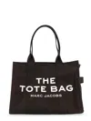 Marc Jacobs Canvas Shopping Bag With Frontal Logo In Brown