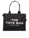 Marc Jacobs Shopper The Large Black Canvas Tote In Black